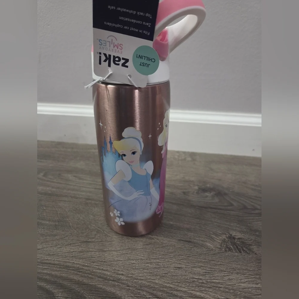 Zak Designs Disney Princess stainless steel water bottle 19oz NWT